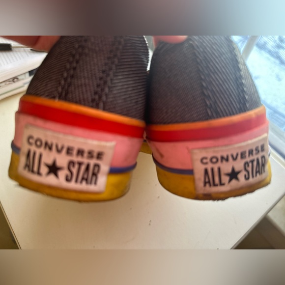Converse Chuck Taylor All Star Rainbow Platform Black Denim Limited Edition 2020 - Picture 12 of 12